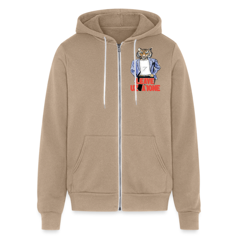 Bella + Canvas Unisex Full Zip Hoodie - tan