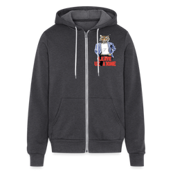 Bella + Canvas Unisex Full Zip Hoodie - charcoal grey