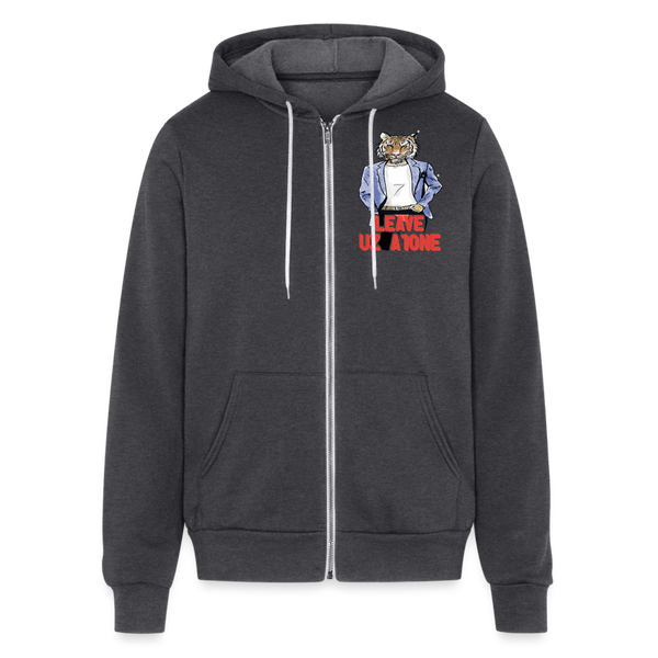 Bella + Canvas Unisex Full Zip Hoodie - charcoal grey