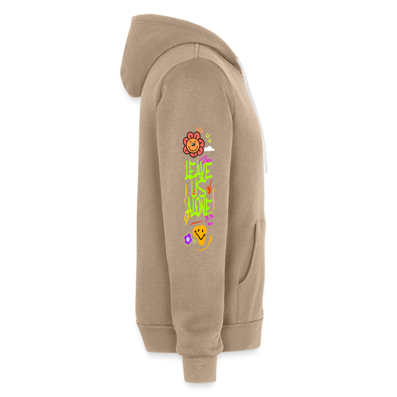 Bella + Canvas Unisex Full Zip Hoodie - tan