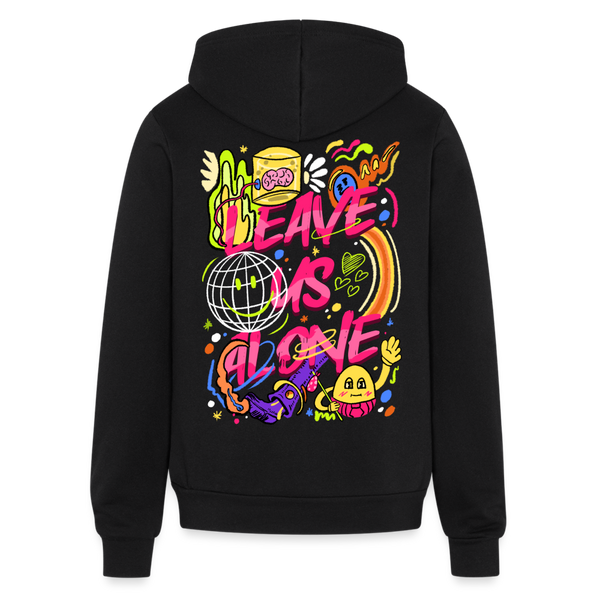 Bella + Canvas Unisex Full Zip Hoodie - black