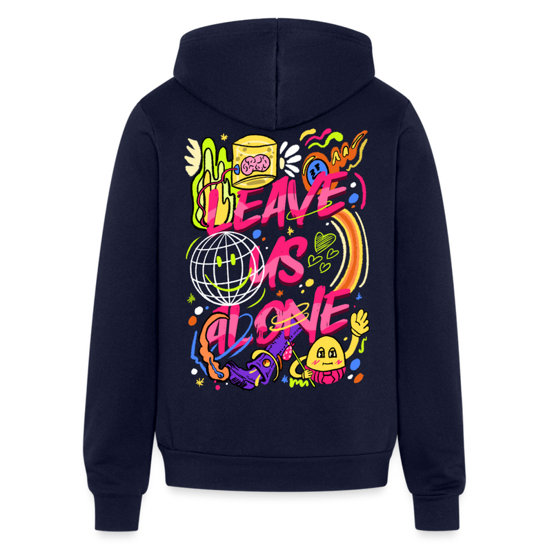 Bella + Canvas Unisex Full Zip Hoodie - navy