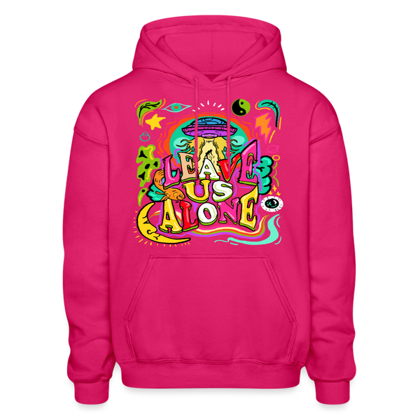 Leave Us Alone Heavy Blend Adult Hoodie - fuchsia