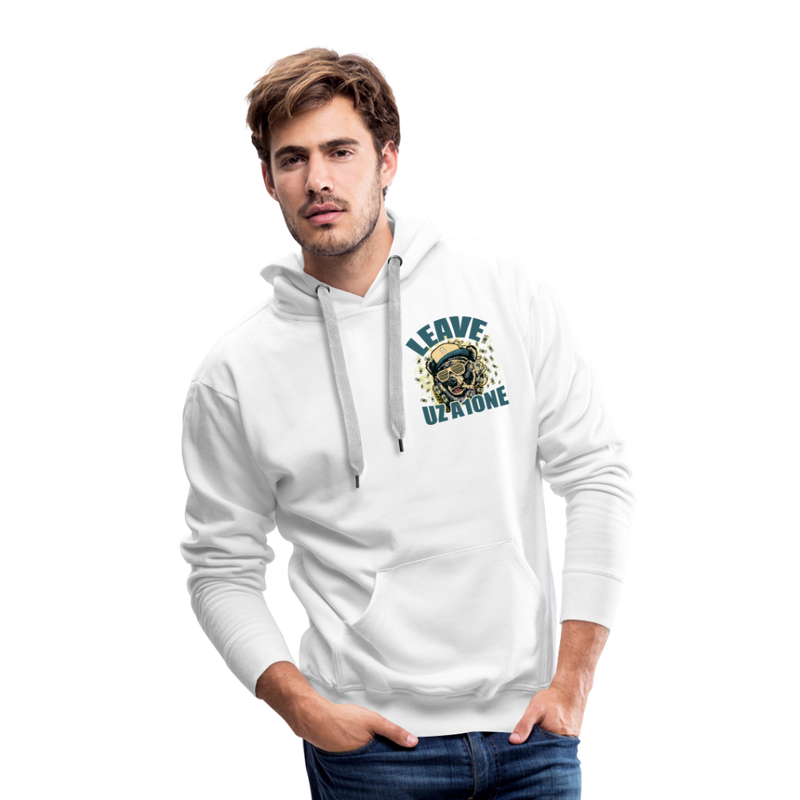 Leave Uz A1one Men’s Premium Hoodie - white