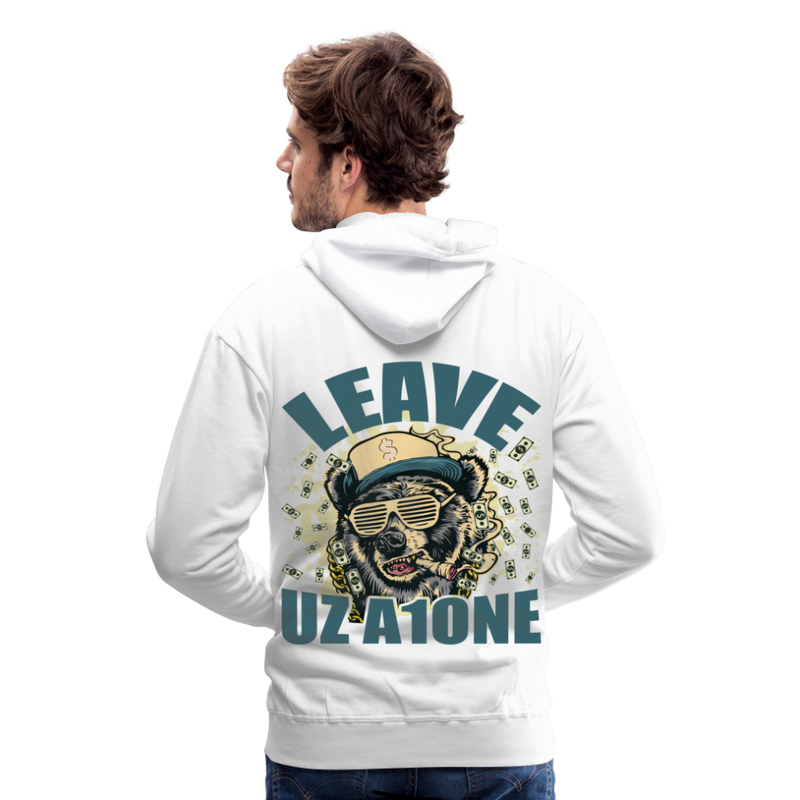 Leave Uz A1one Men’s Premium Hoodie - white