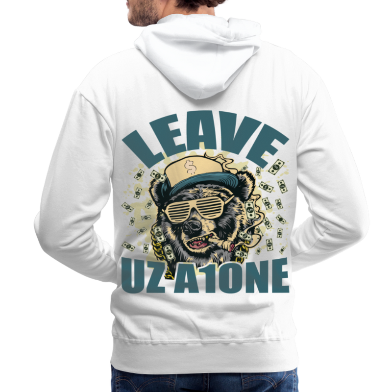 Leave Uz A1one Men’s Premium Hoodie - white