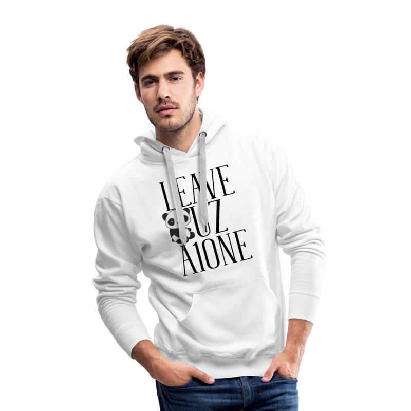 Leave Uz A1one Men’s Premium Hoodie - white